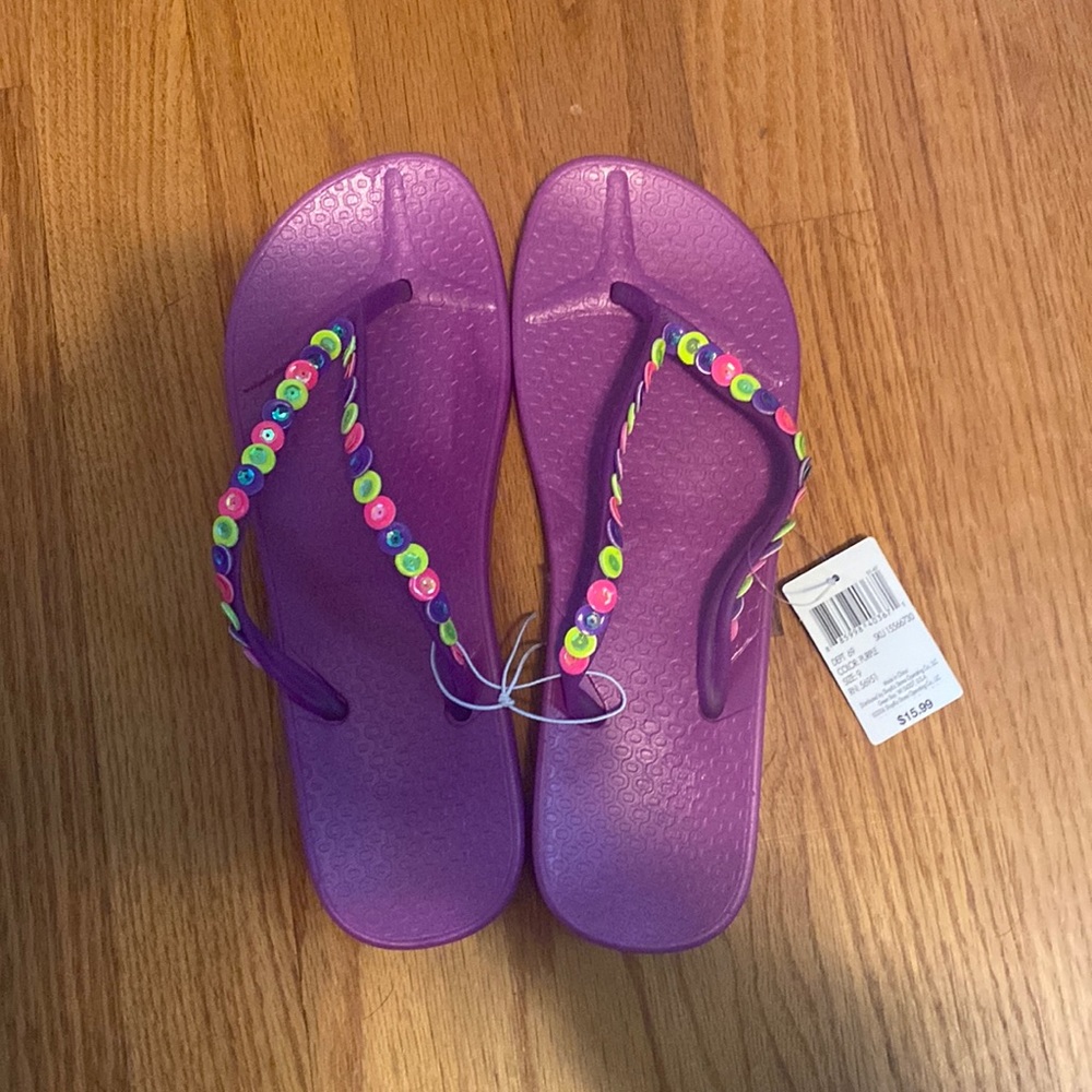Purple Flip Flops